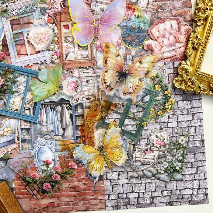 Dreamy Living Ephemera Mystery Kit 105PCS