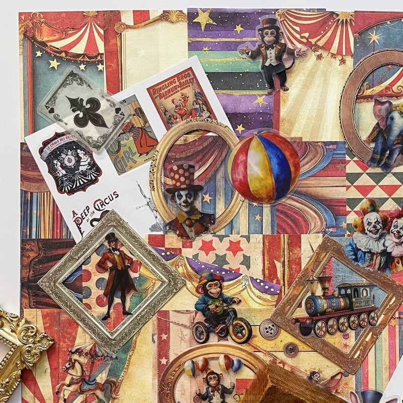 Circus Party Ephemera Mystery Kit 80PCS