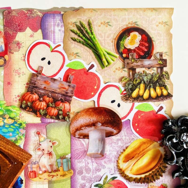 Fruit Garden Ephemera Mystery Kit 70PCS