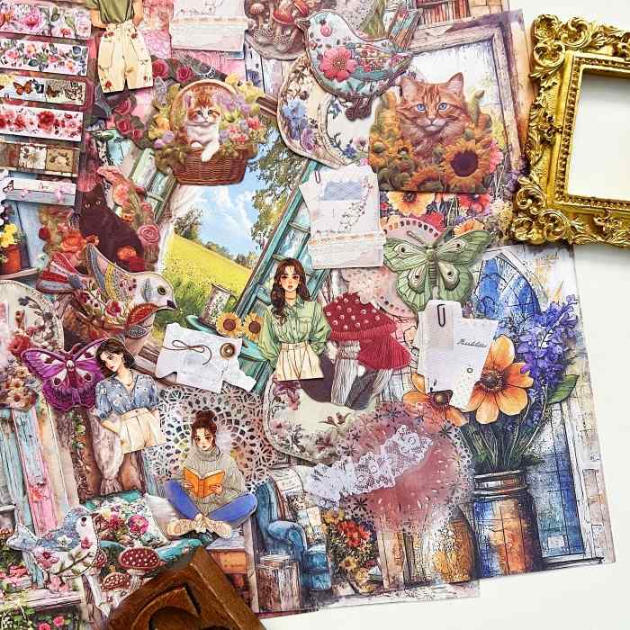 Farmhouse Mood Ephemera Mystery Kit 90PCS