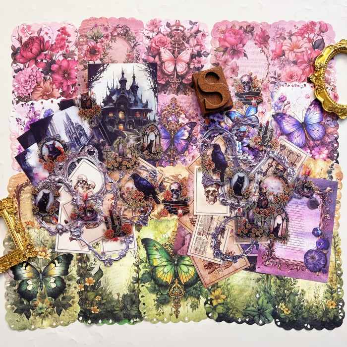 Midnight Castle Fables Ephemera Mystery Kit 65PCS