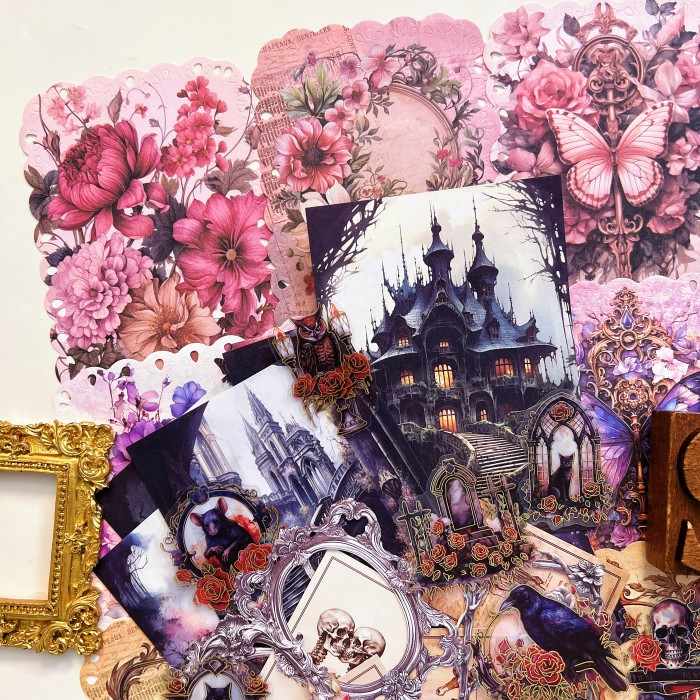 Midnight Castle Fables Ephemera Mystery Kit 65PCS