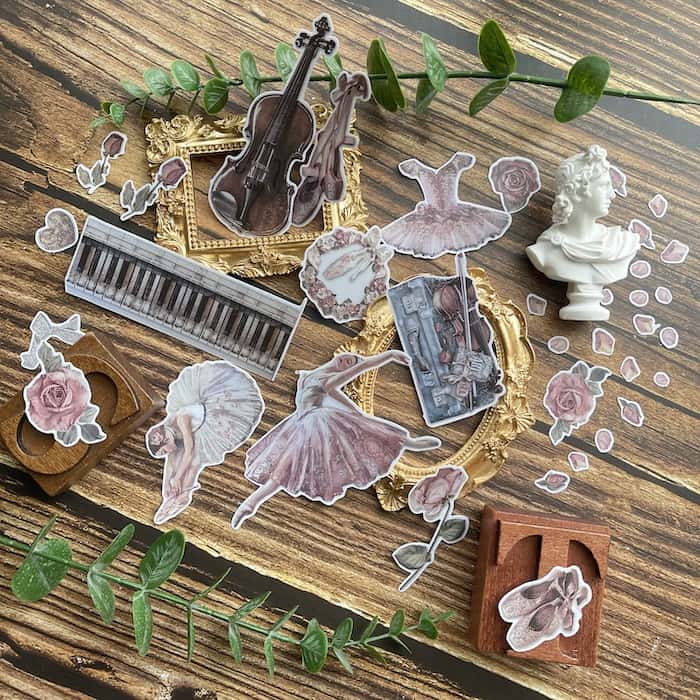 Elegant Ballerina Sticker 17PCS