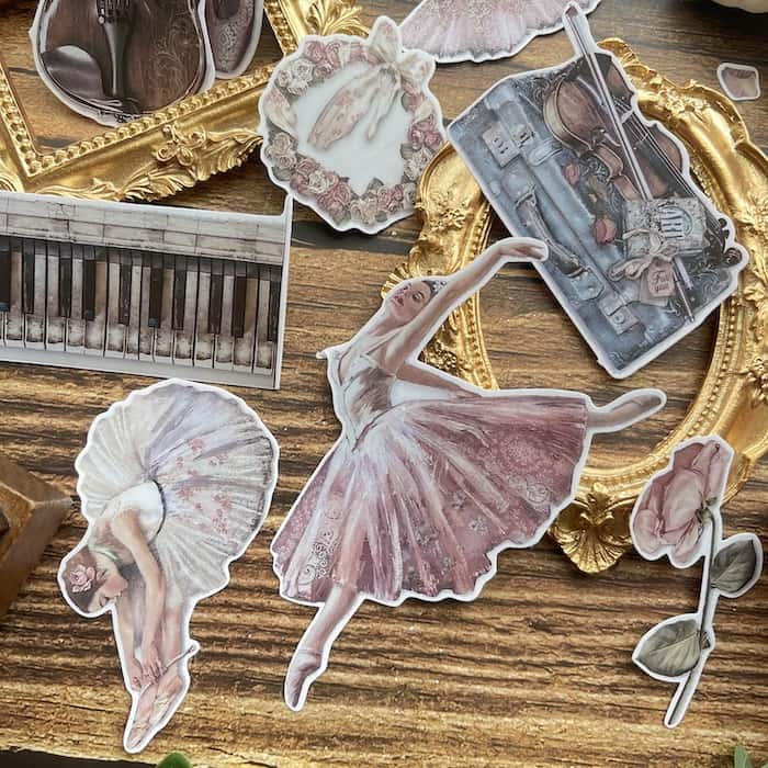 Elegant Ballerina Sticker 17PCS