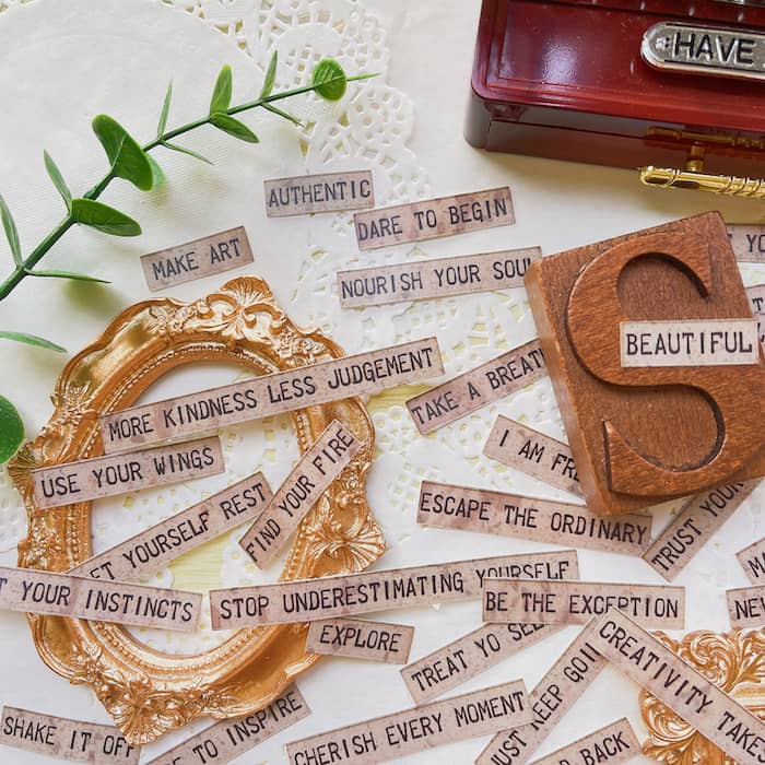 Vintage Quotes Sticker 42PCS