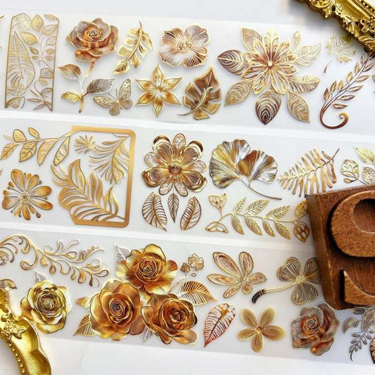 Gilded Leaves Tape Roll | WUBAO