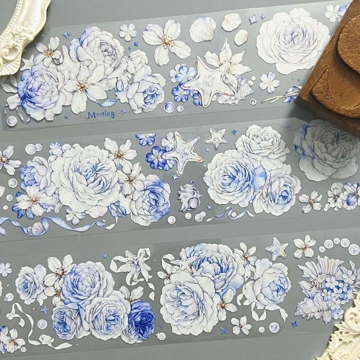 Indigo Floral Dream PET Tape | Xiao Bai Jia