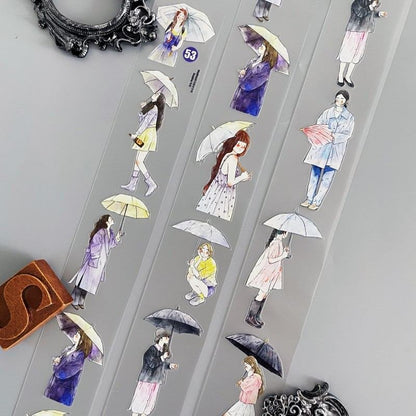 Walking in Rain PET Tape | DingDing