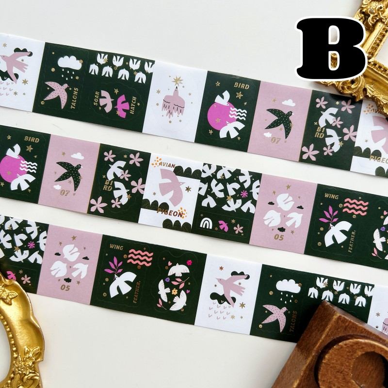 Starlit Letters Kraft Paper Sticker Roll