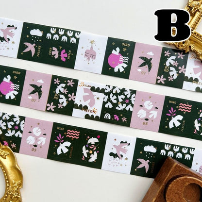 Starlit Letters Kraft Paper Sticker Roll