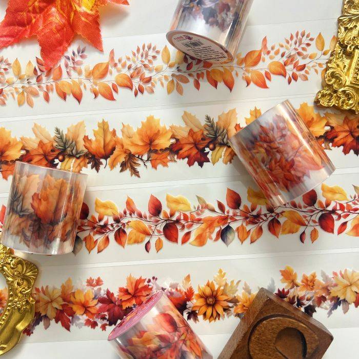 Golden Fall Foliage PET Tape Roll