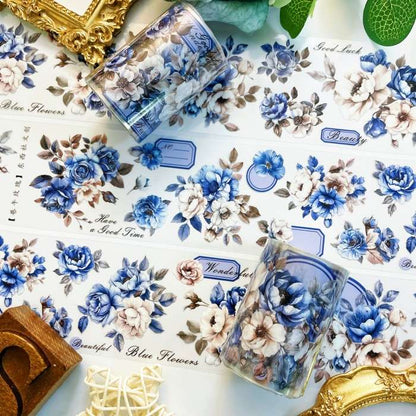 Blue Alley Rose PET Tape Roll | Dong Xi