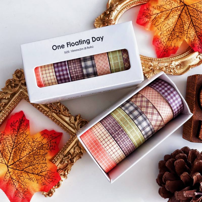 Fall Plaid Washi Tape Set 6 Rolls