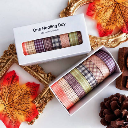 Fall Plaid Washi Tape Set 6 Rolls