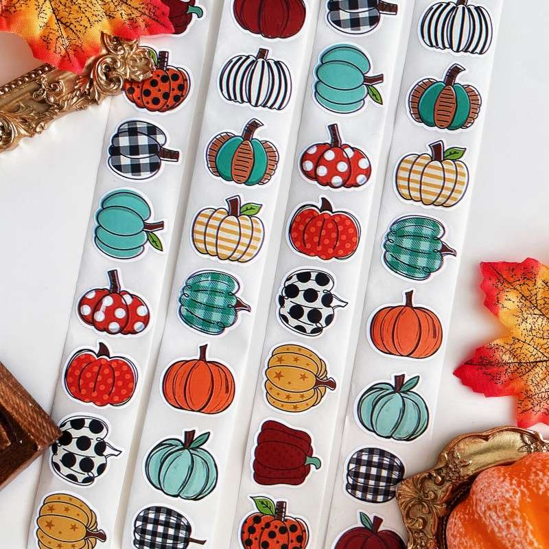 Fall Pumpkin Sealing Sticker Roll