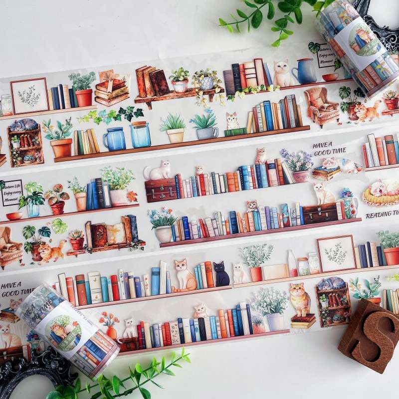 Bookish Cats Tape Roll | Dan Sheng