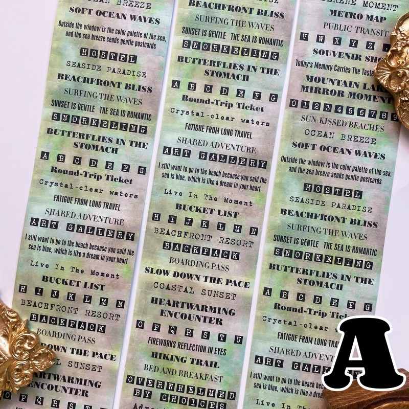 Time's Words Kraft Paper Sticker Roll