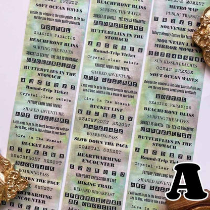 Time's Words Kraft Paper Sticker Roll