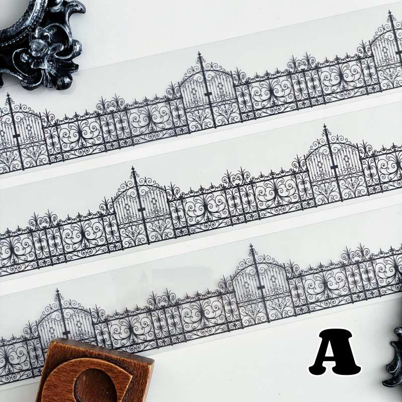 Carved Iron Fence PET Tape Roll