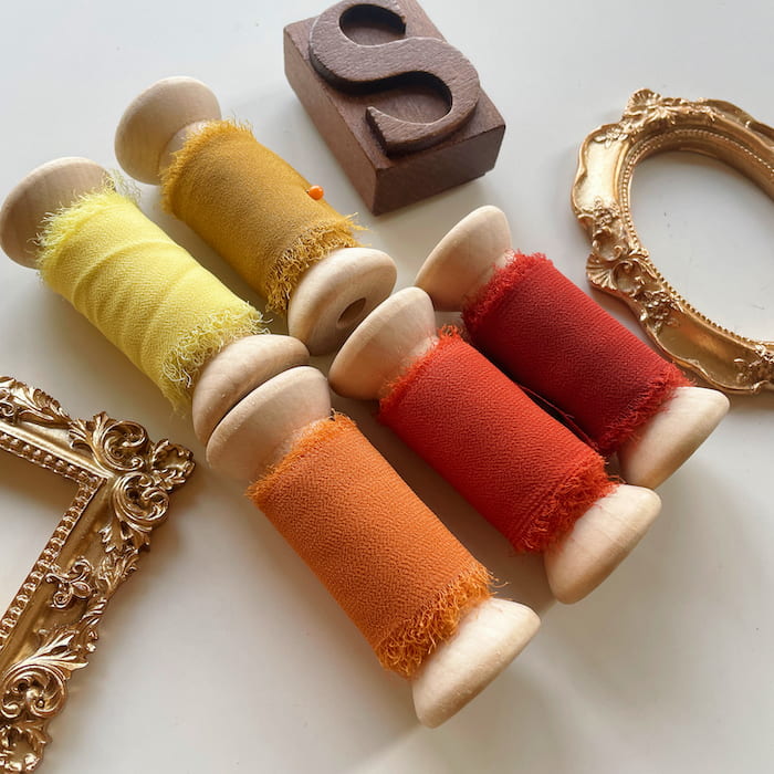 Frayed Edge Chiffon Ribbon Set #5