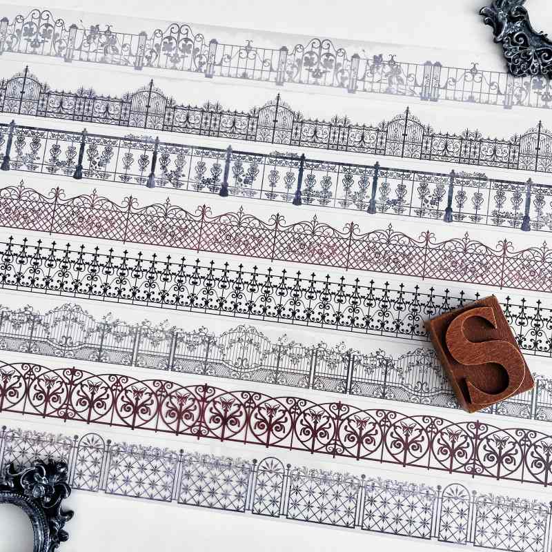 Carved Iron Fence PET Tape Roll
