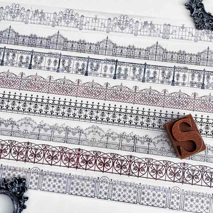 Carved Iron Fence PET Tape Roll
