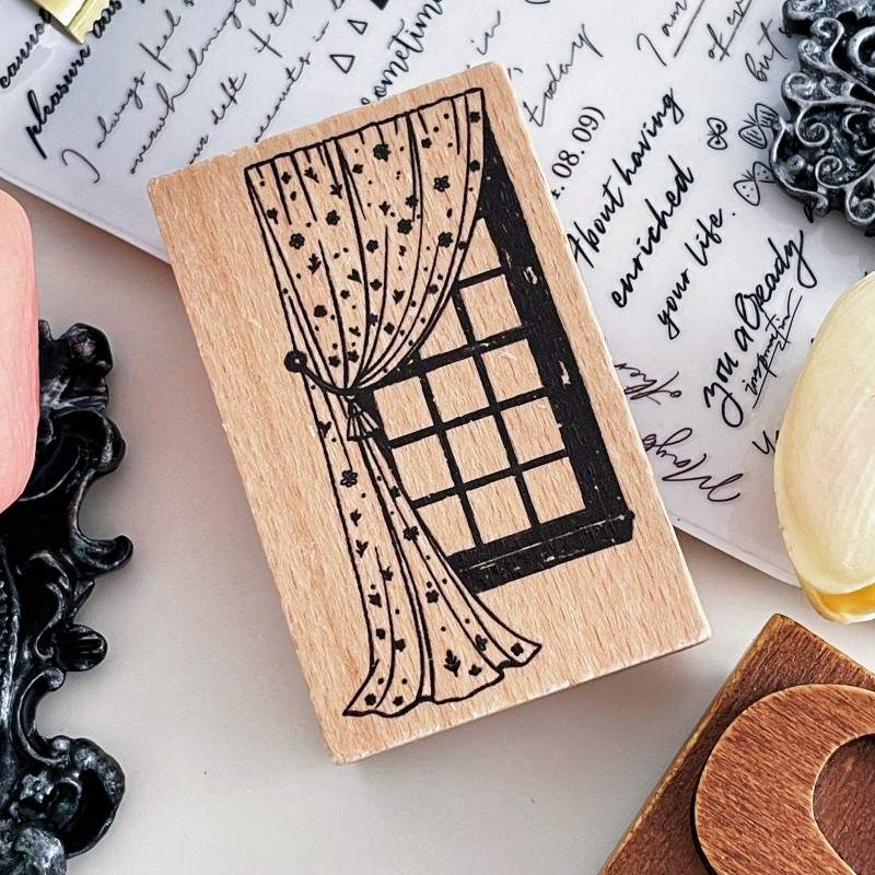 Under The Window Rubber Stamp