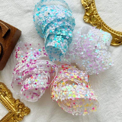 Glitter Sticker Strips with Self-Adhesive Backing