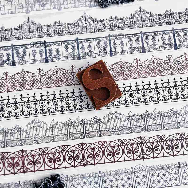 Carved Iron Fence PET Tape Roll