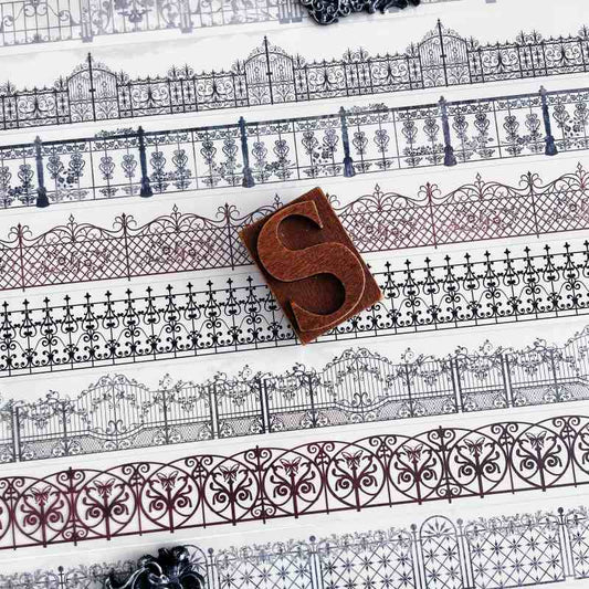 Carved Iron Fence PET Tape Roll