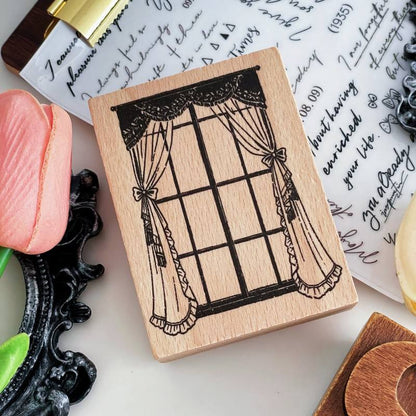 Under The Window Rubber Stamp