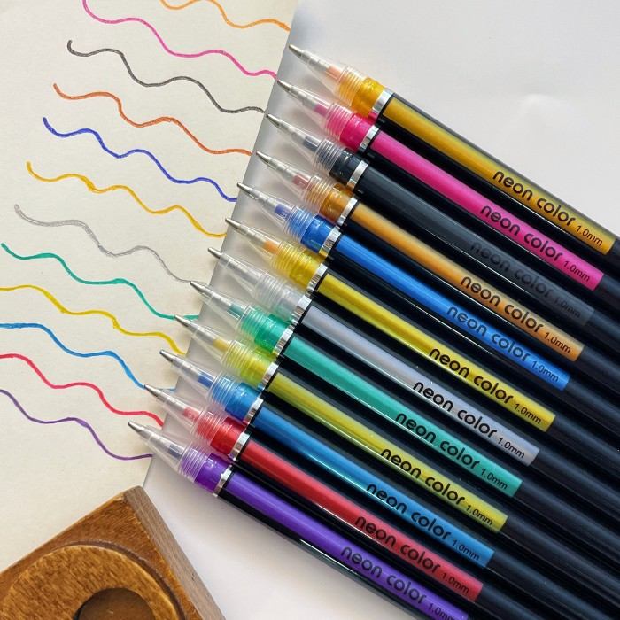 12-Color Glitter Pen Set