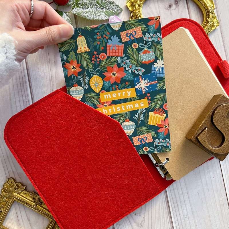 Yule Cheer Felt-Cover Journal