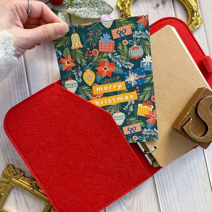 Yule Cheer Felt-Cover Journal
