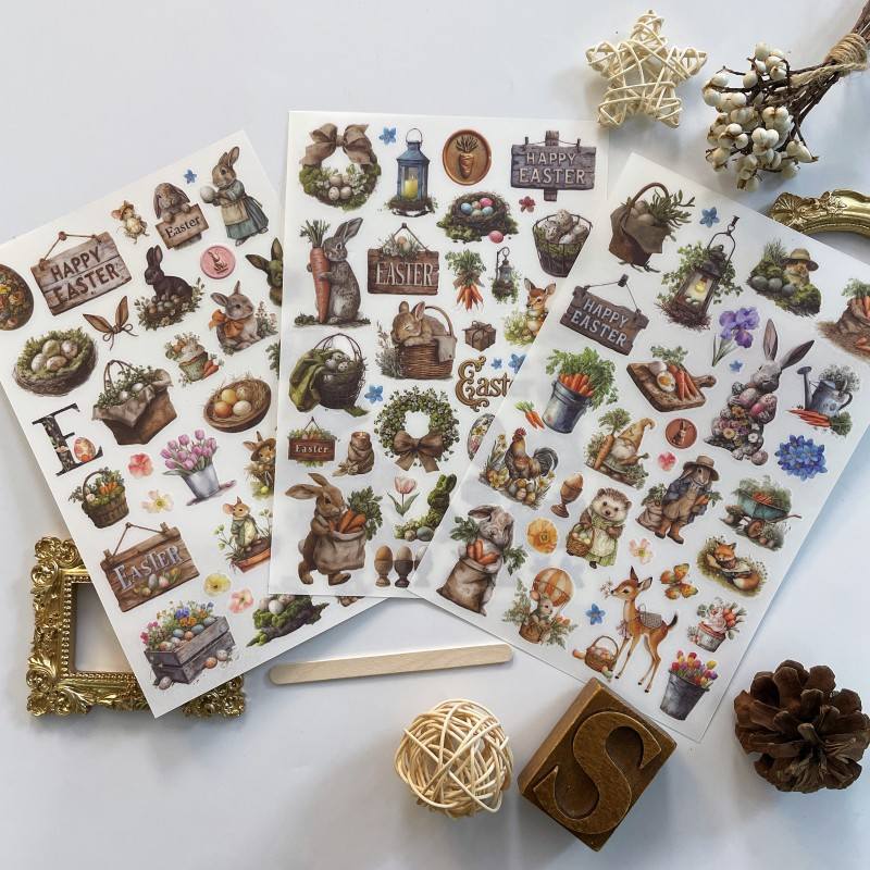 Soft Blue Easter Transfer Sticker