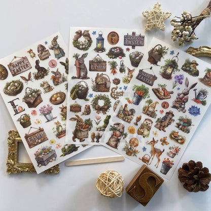 Soft Blue Easter Transfer Sticker