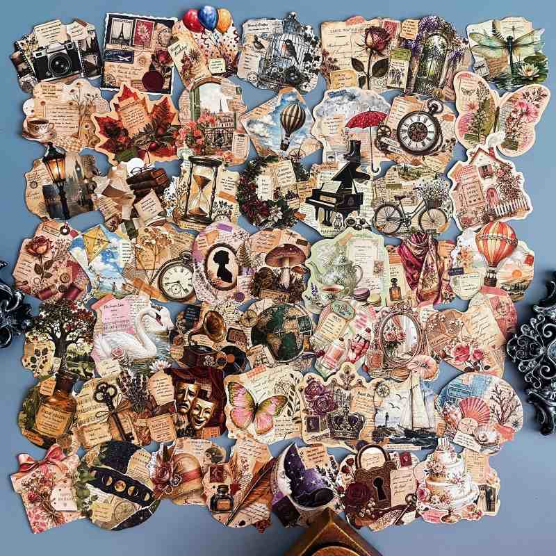 Vintage Mementos Sticker 50PCS