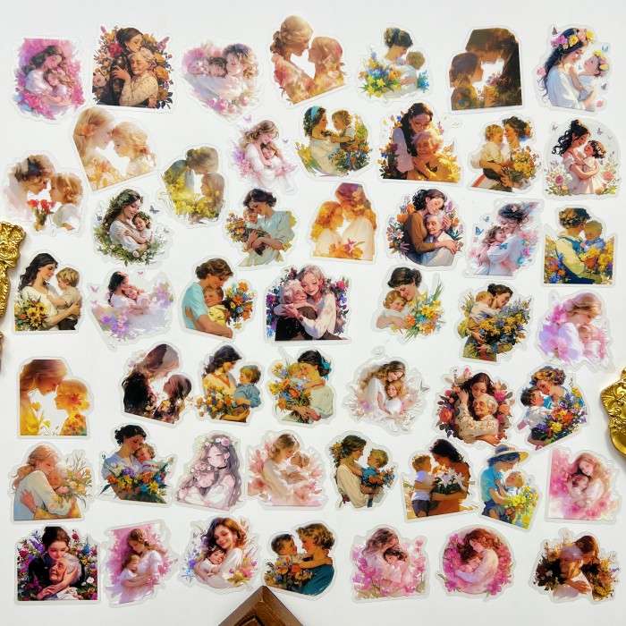 Mother's Day Bouquet Sticker 50PCS
