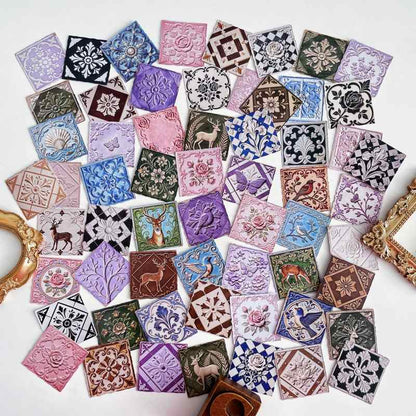 Relief Tile Sticker 60PCS