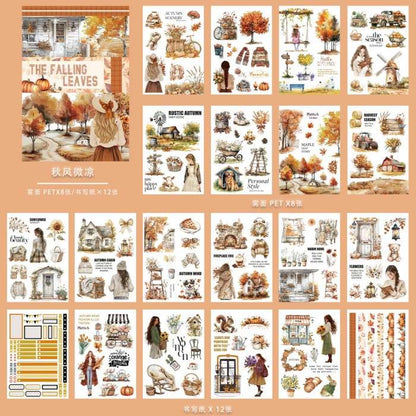 The Falling Leaves Sticker Book 20Sheets