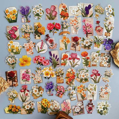 Rural Bloom Sticker 62PCS