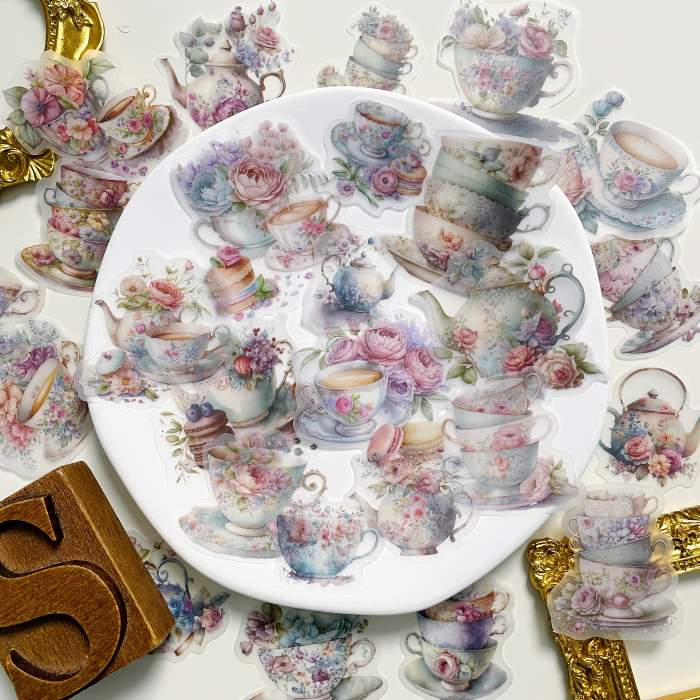 Elegant Tea Time Vellum Sticker 26PCS