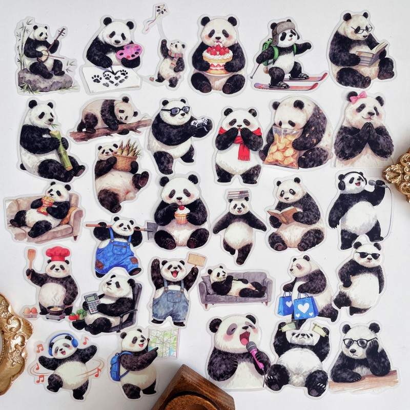 Cute Panda Sticker 30PCS
