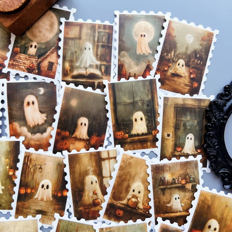 Ghostly Pumpkin Sticker 36PCS