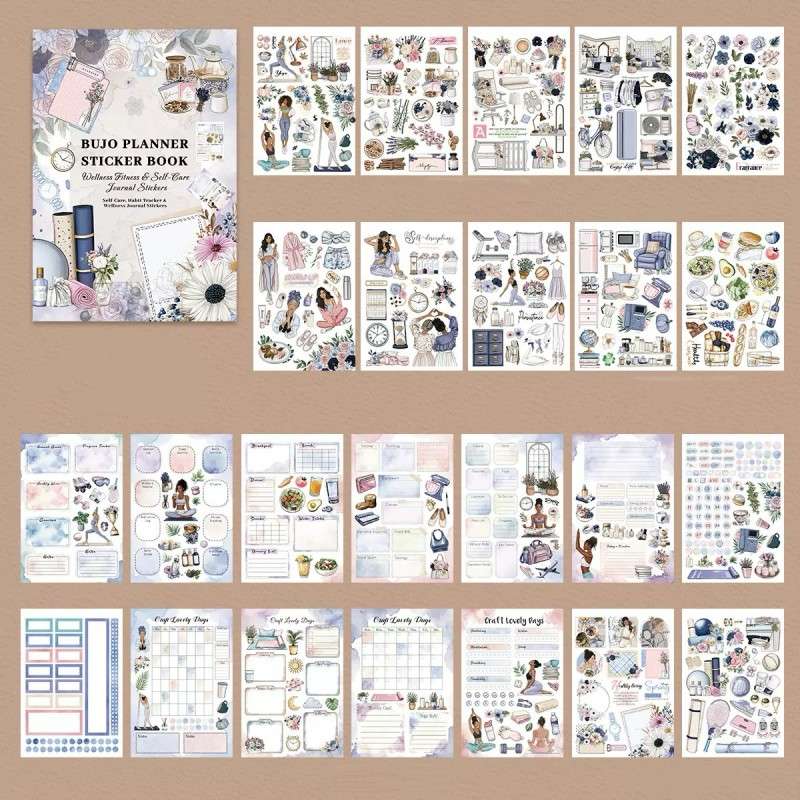 Wellness Fitness Sticker Book 24Sheets