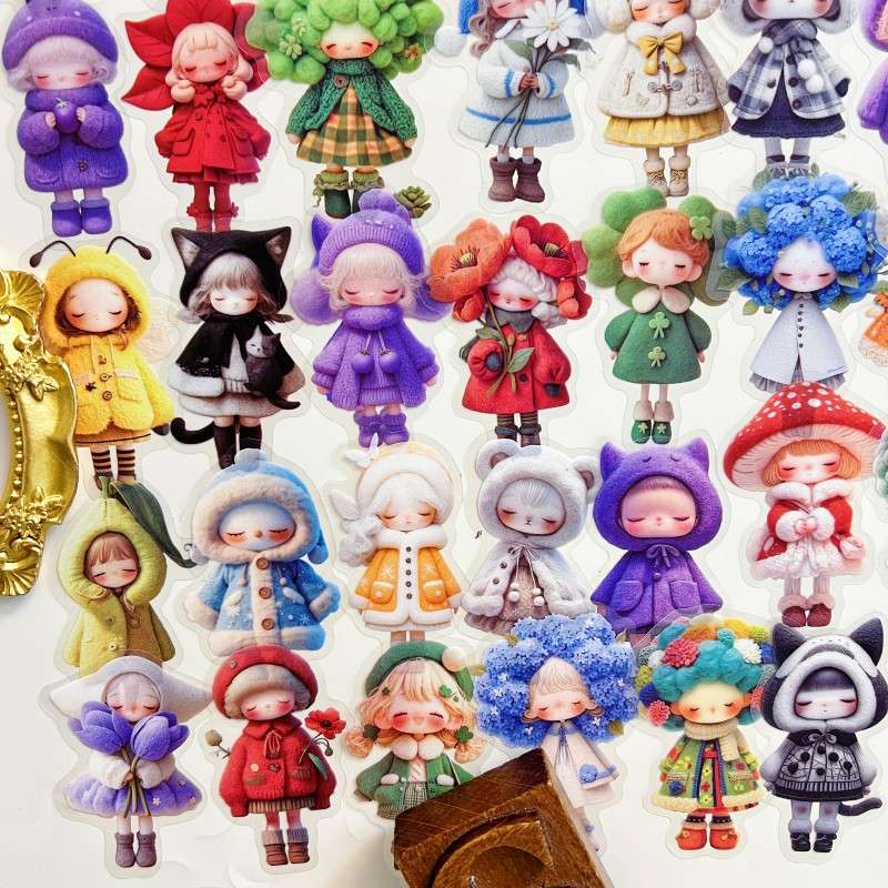 Candy Velvet Sticker 60PCS