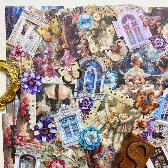 Ornate Rococo Ephemera Mystery Kit 110PCS