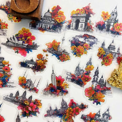 Hidden Blossoms Sticker 50PCS