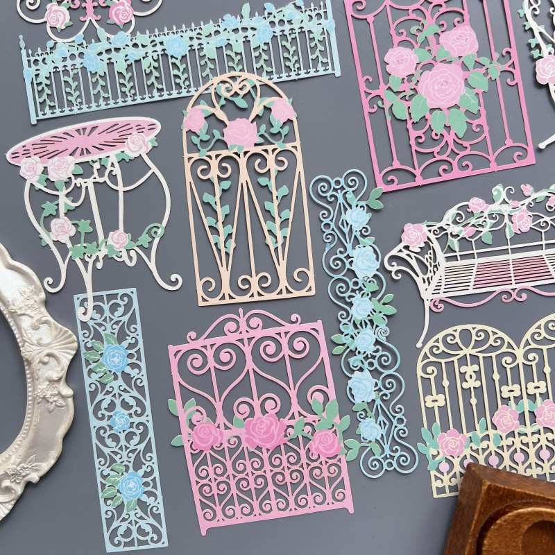 Iron Fence Die-Cut Papers 24PCS