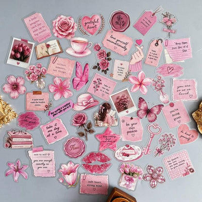 Pink Power Sticker 50PCS